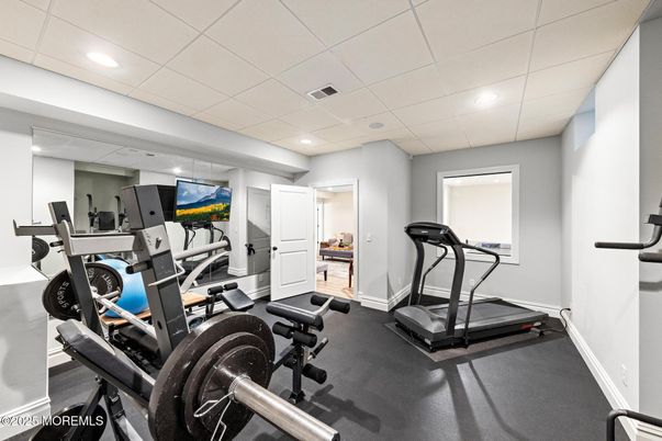 Fitness Equipment, Gym, Interior, Recessed Lighting