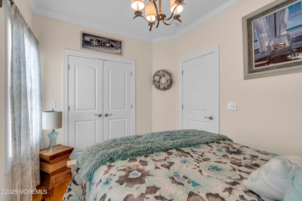 Bedroom, Chandelier, Interior