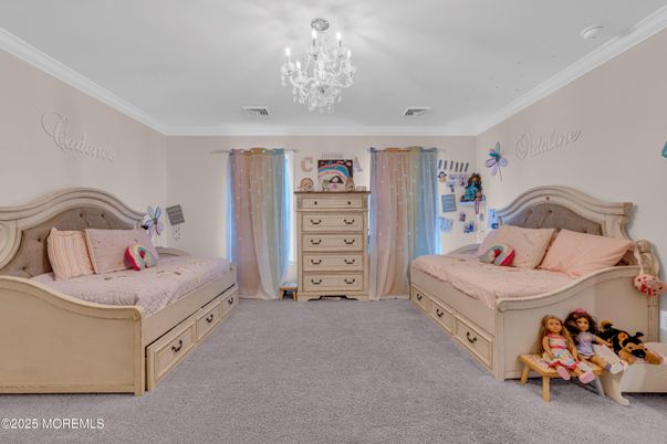 Bedroom, Chandelier, Interior