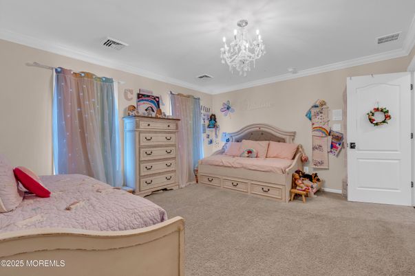 Bedroom, Chandelier, Interior