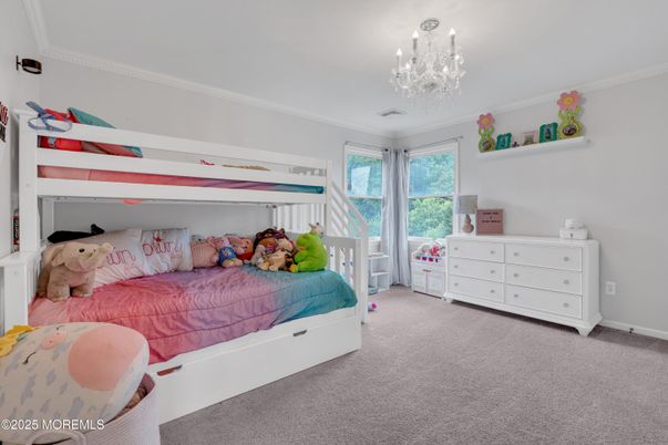 Bedroom, Chandelier, Interior