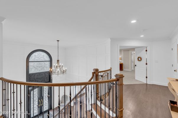 Chandelier, Interior, Recessed Lighting, Wood Texture Flooring