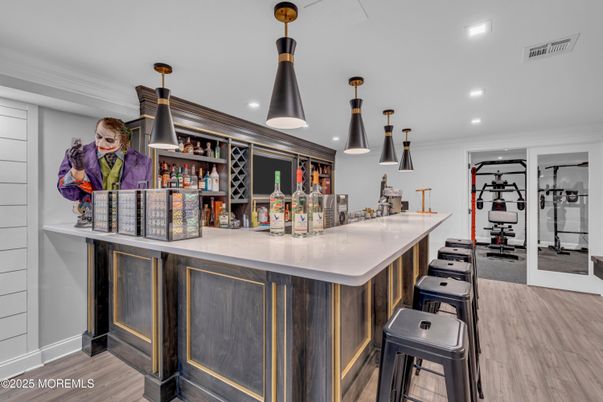 Interior, Pendant Lights, Recessed Lighting, Wood Texture Flooring