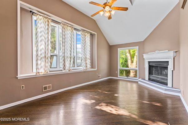 Empty room, Fireplace, Interior, Wood Texture Flooring