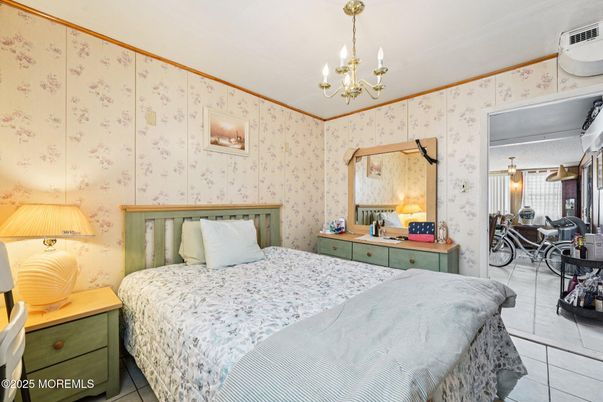 Bedroom, Chandelier, Interior