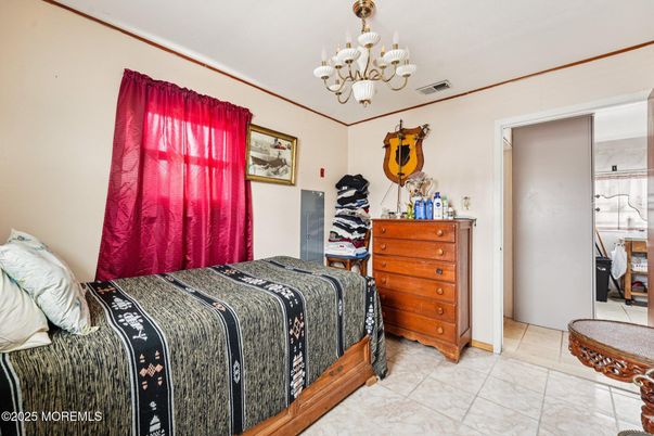 Bedroom, Chandelier, Interior