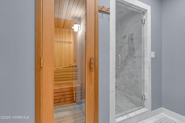 Bathroom, Glass Shower, Interior, Sauna Room
