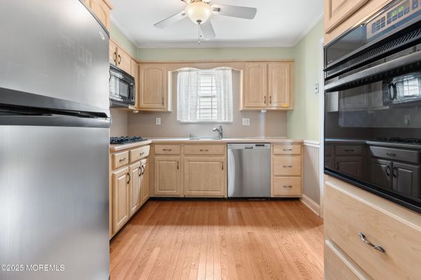 Interior, Kitchen, Wood Texture Flooring