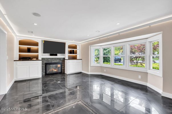 Empty room, Fireplace, Interior, Recessed Lighting