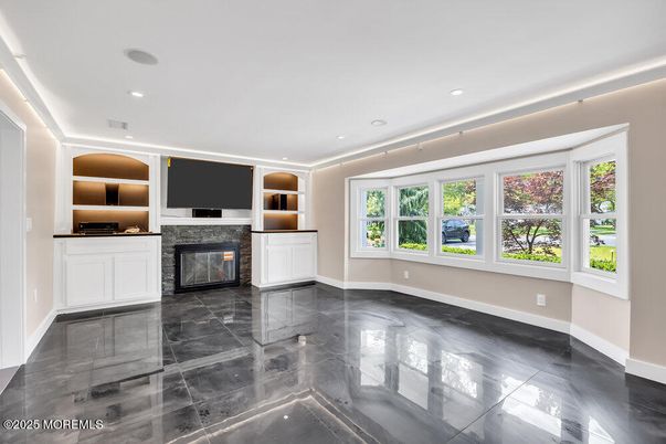 Empty room, Fireplace, Interior, Recessed Lighting