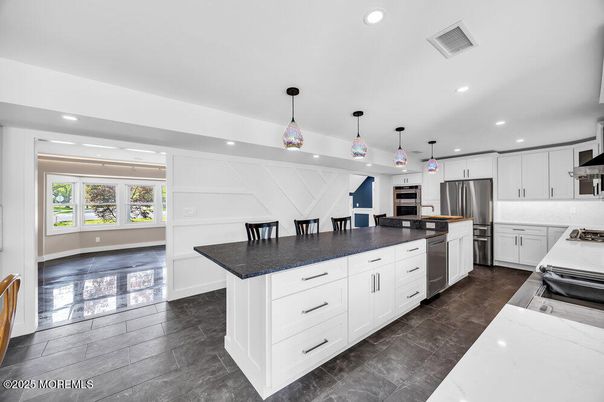 Interior, Kitchen, Pendant Lights, Recessed Lighting, Stainless Steel Appliances