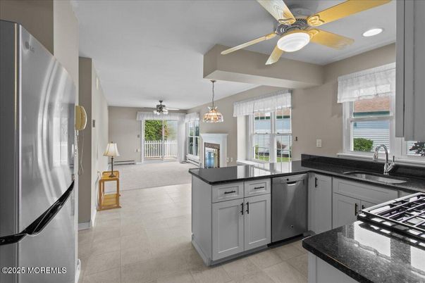 Interior, Kitchen, Pendant Lights, Recessed Lighting, Stainless Steel Appliances