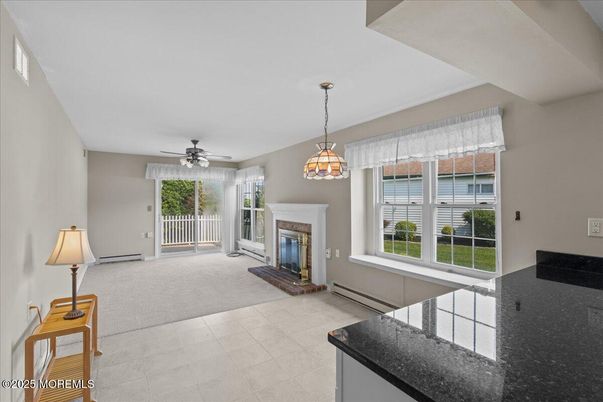Fireplace, Interior, Pendant Lights