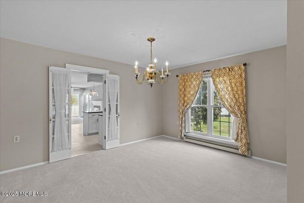Chandelier, Empty room, Interior