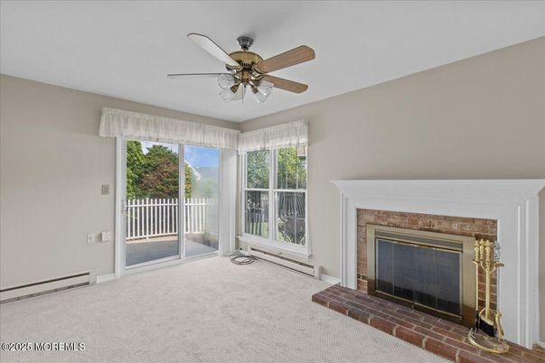Empty room, Fireplace, Interior
