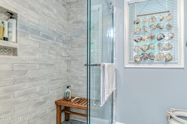 Bathroom, Glass Shower, Interior, Stone Walls
