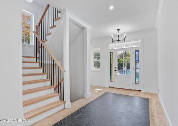 Chandelier, Interior, Recessed Lighting, Wood Texture Flooring