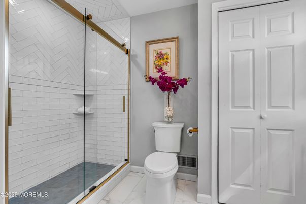 Bathroom, Glass Shower, Interior, Marble