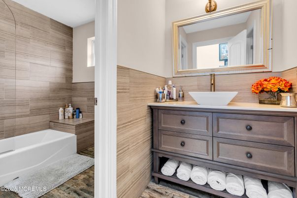 Bathroom, Interior, Wood Texture Flooring