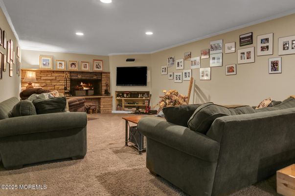 Fireplace, Interior, Living room, Recessed Lighting