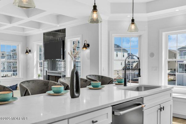 Interior, Kitchen, Pendant Lights, Recessed Lighting, Stainless Steel Appliances