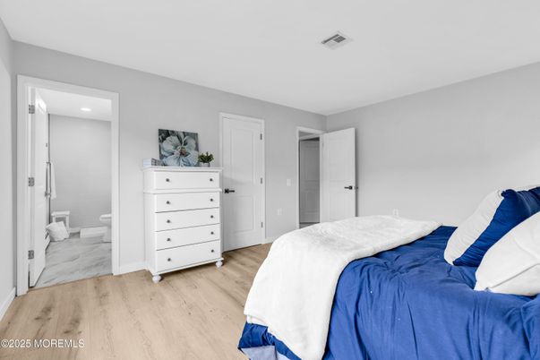Bedroom, Interior, Marble, Recessed Lighting, Wood Texture Flooring