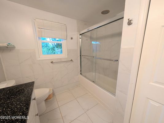 Bathroom, Glass Shower, Interior, Marble Walls