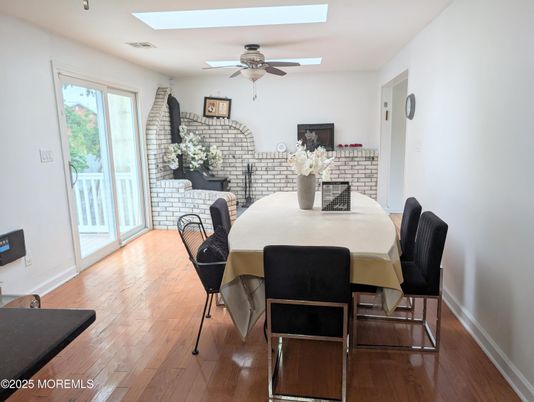 Dining room, Interior, Wood Texture Flooring
