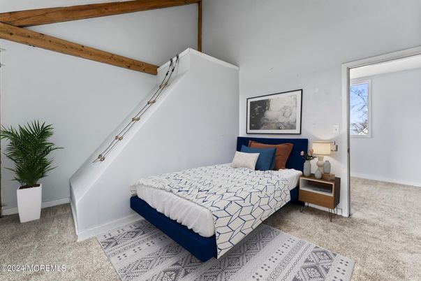 Bedroom, Interior, Wooden Beams