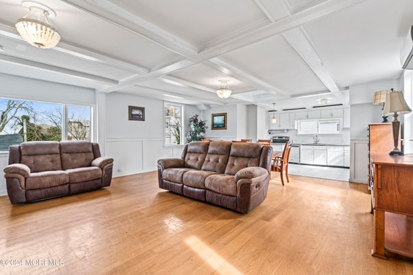 Chandelier, Interior, Kitchen, Living room, Wood Texture Flooring