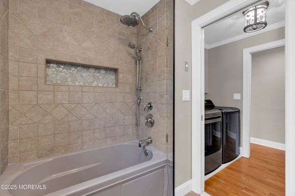 Bathroom, Interior, Wood Texture Flooring