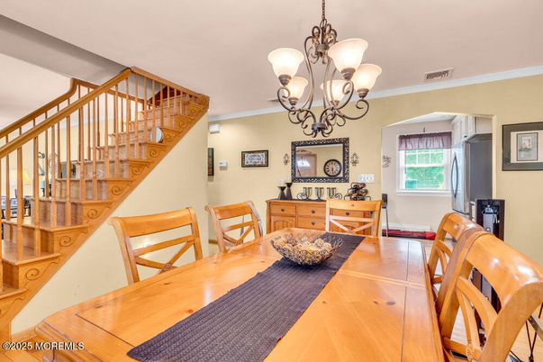 Chandelier, Dining room, Interior