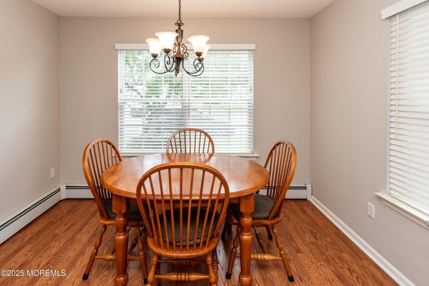 Chandelier, Dining room, Interior, Wood Texture Flooring