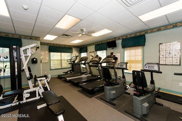 Fitness Equipment, Gym, Interior, Recessed Lighting