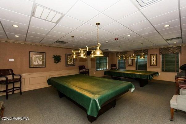 Billiard Table, Game Room, Interior, Pendant Lights, Recessed Lighting