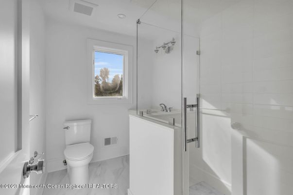 Bathroom, Glass Shower, Interior, Marble
