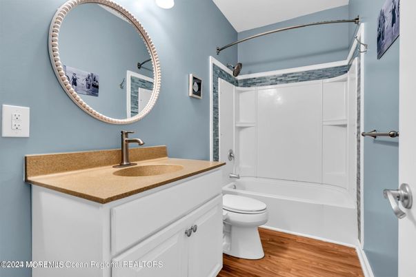 Bathroom, Interior, Wood Texture Flooring