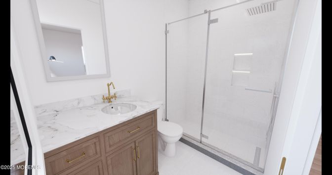 Bathroom, Glass Shower, Interior