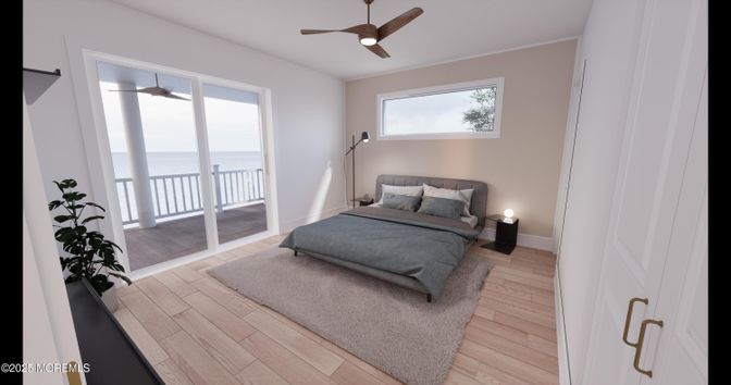 Bedroom, Interior, Water, Wood Texture Flooring