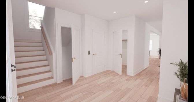 Interior, Recessed Lighting, Wood Texture Flooring