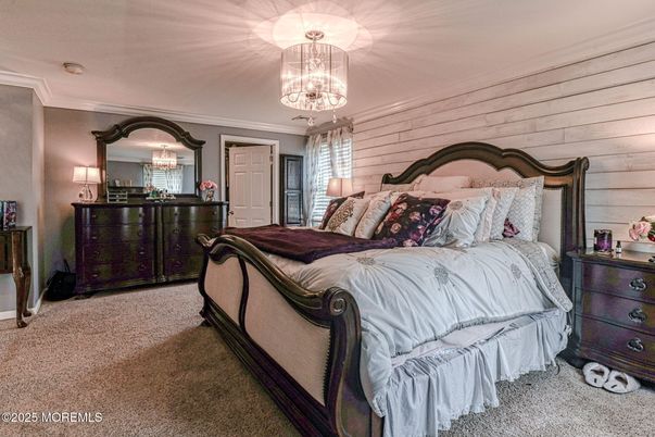 Bedroom, Chandelier, Interior