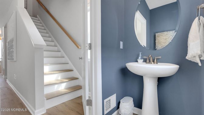 Bathroom, Interior, Wood Texture Flooring