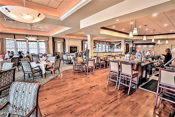 Dining room, Interior, Pendant Lights, Recessed Lighting, Wood Texture Flooring