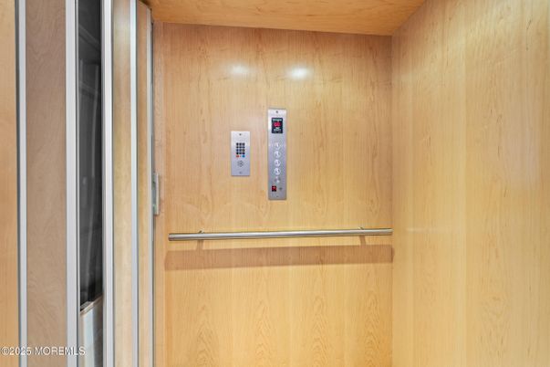 Elevator, Interior, Wooden Walls
