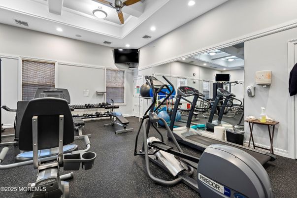 Fitness Equipment, Gym, Interior, Recessed Lighting