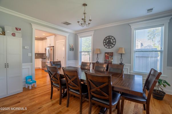 Chandelier, Dining room, Interior, Kitchen, Wood Texture Flooring