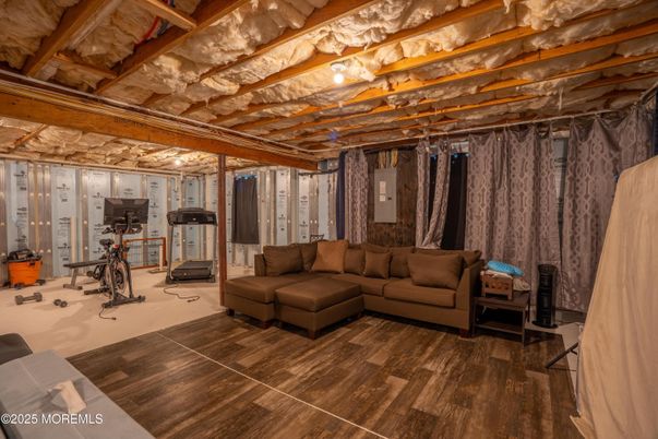 Fitness Equipment, Interior, Wooden Beams, Wood Texture Flooring