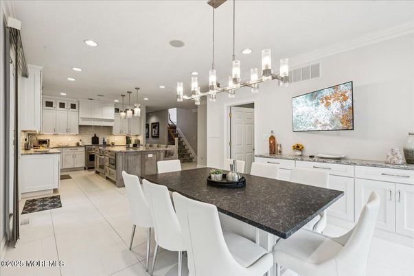Interior, Kitchen, Pendant Lights, Recessed Lighting, Stainless Steel Appliances
