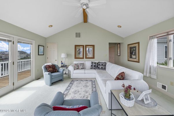 Interior, Living room, Recessed Lighting, Wooden Beams