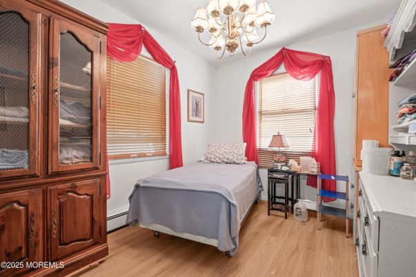 Bedroom, Chandelier, Interior, Wood Texture Flooring